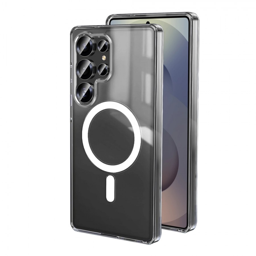 Samsung Galaxy S25 Ultra Kılıf Magsafe Özellikli Şeffaf Silikon Kapak Samsung Galaxy S25 Ultra Kılıf Magsafe Özellikli Şeffaf Silikon Kapak