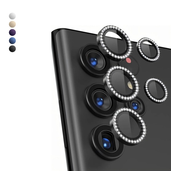 Samsung Galaxy S25 Ultra Taşlı Metal Kamera Lens Koruyucu Set…
