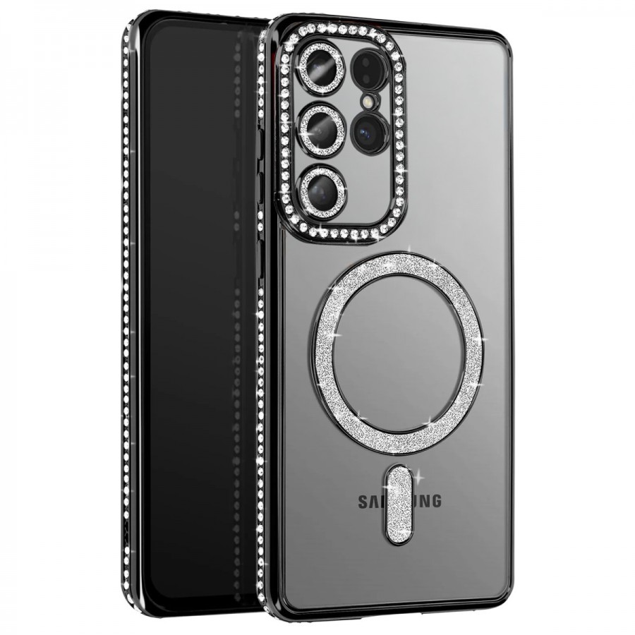 Samsung Galaxy S26 Ultra Kılıf Joke Seri Magsafe Özellikli Taşlı Simli Silikon Kapak Samsung Galaxy S26 Ultra Kılıf Joke Seri Magsafe Özellikli Taşlı Simli Silikon Kapak