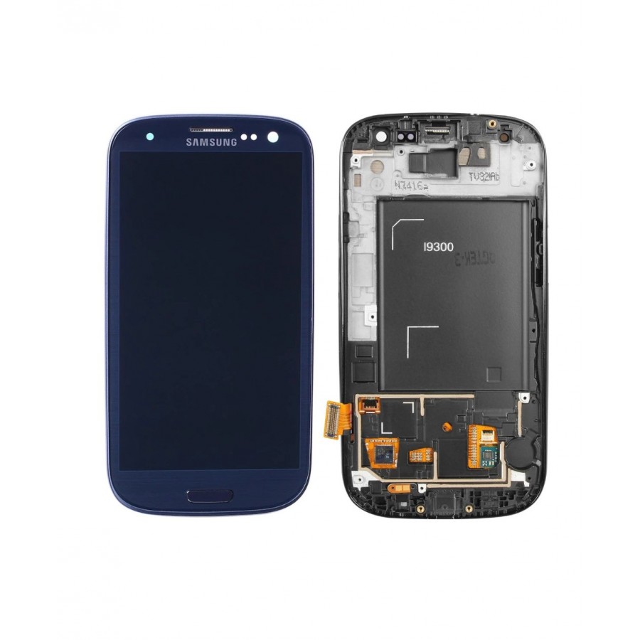 Samsung Galaxy S3 I9300 Ekran Dokunmatik Çıtalı Orj - Mavi