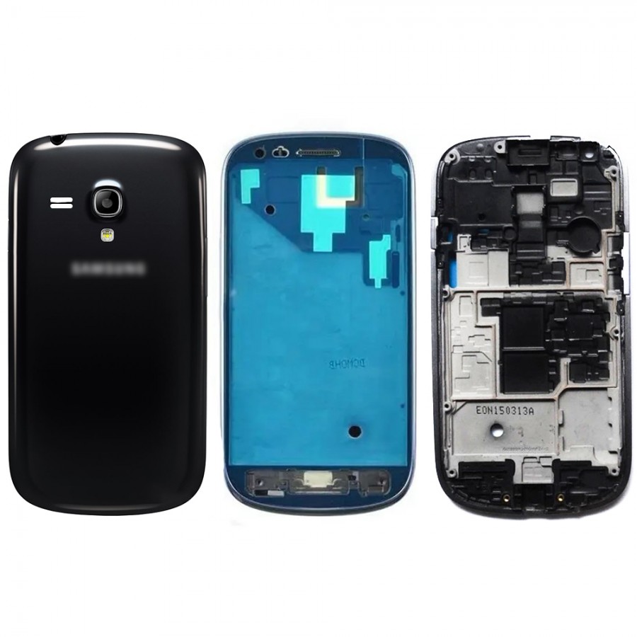 Samsung Galaxy S3 Mini I8190-I8200 Kasa Kapak Pil Kapağı - Siyah Samsung Galaxy S3 Mini I8190-I8200 Kasa Kapak Pil Kapağı - Siyah