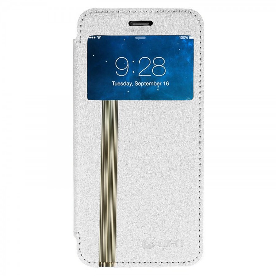 Samsung Galaxy S5 Mini (G800) Stantlı UFO Kapaklı Kılıf Beyaz
