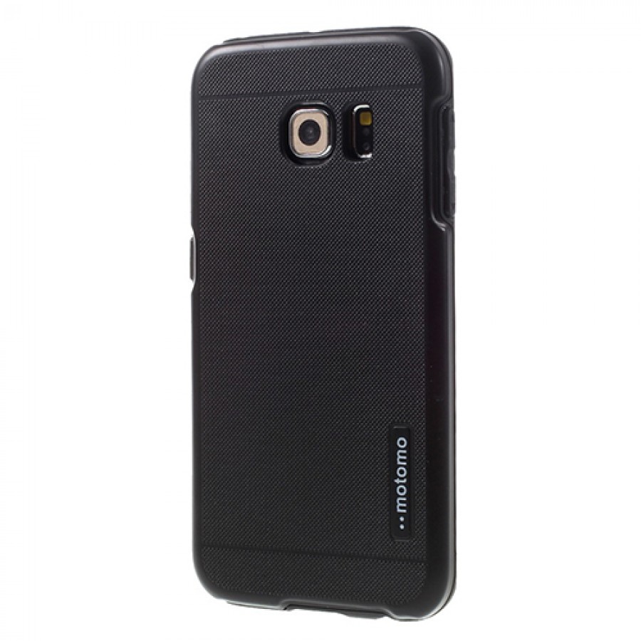 Samsung Galaxy S6 EDGE Kılıf Motomo Sert Arka Kapak Siyah