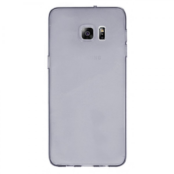 Samsung Galaxy S6 EDGE Plus (G928) Kılıf Soft Silikon Şeffaf-Siyah Arka…