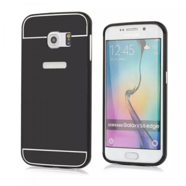 Samsung Galaxy S6 G920 0,7 mm Metal Bumper Arka Koruma Kapaklı Siyah…