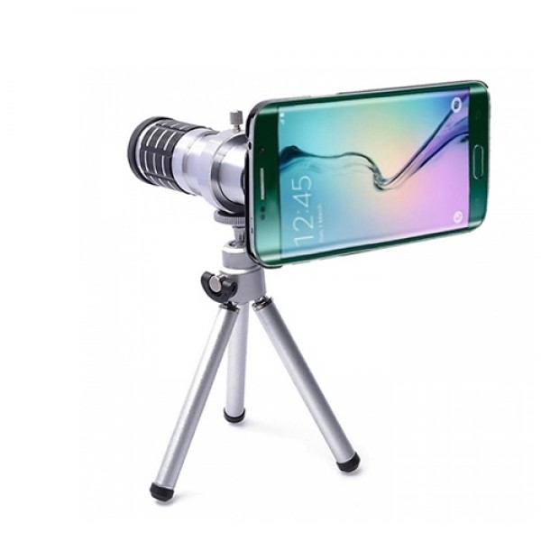 Samsung Galaxy S6 (G920) Kamera Zoom Lens + Tripod Kılıflı