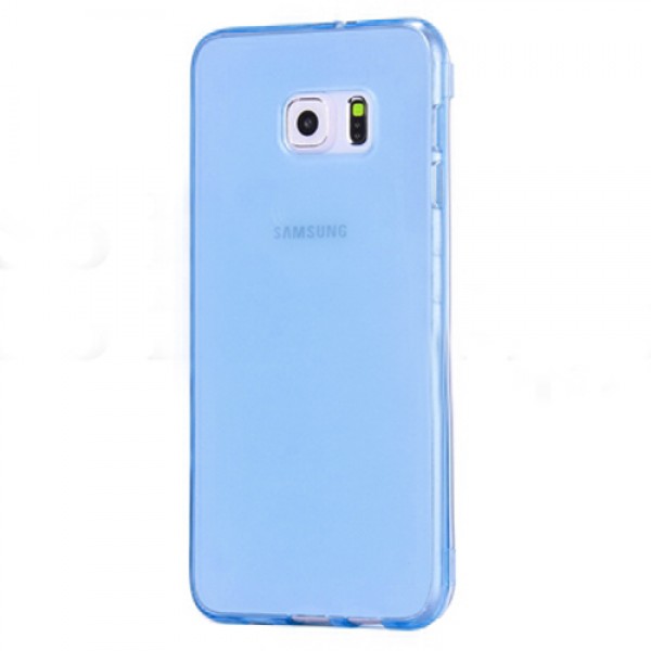 Samsung Galaxy S6 (G920) Kılıf Soft Silikon Şeffaf-Mavi Arka Kapak…