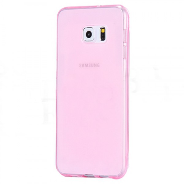 Samsung Galaxy S6 (G920) Kılıf Soft Silikon Şeffaf-Pembe Arka Kapak…