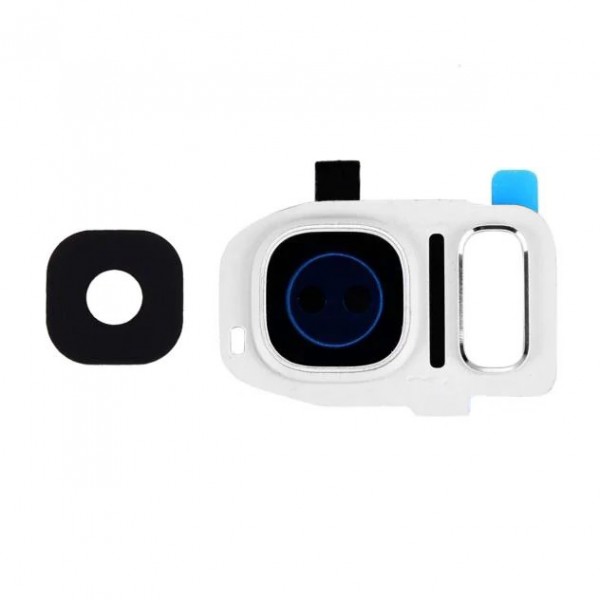 Samsung Galaxy S7 G930 Kamera Lensi Kamera Camı Çerçeveli - Gr…