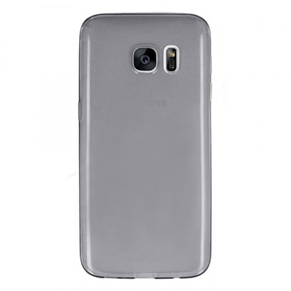 Samsung Galaxy S7 Kılıf Soft Silikon Şeffaf-Siyah Arka Kapak…
