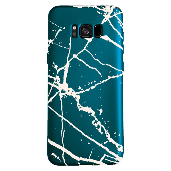 Samsung Galaxy S8 Plus (G955) Fırça Desen Silikon Arka Kapak Mavi…