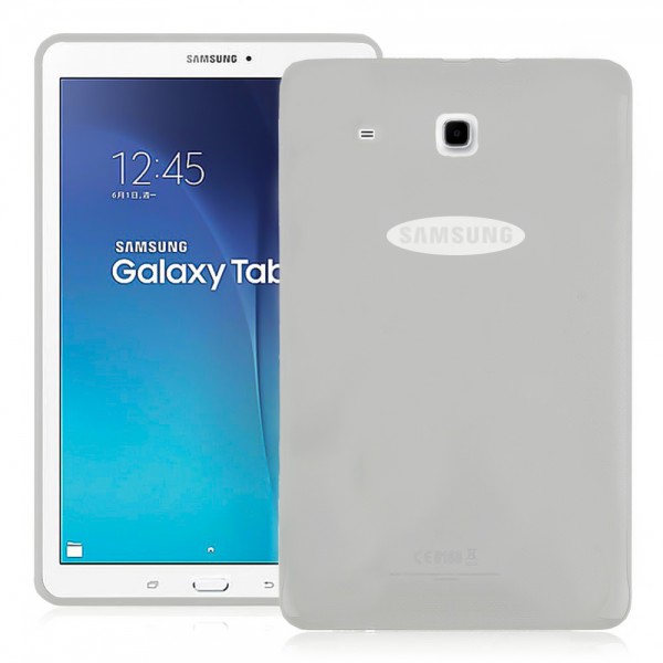 Samsung Galaxy Tab E T560 9.6" Kılıf Şeffaf-Siyah Silikon Arka…