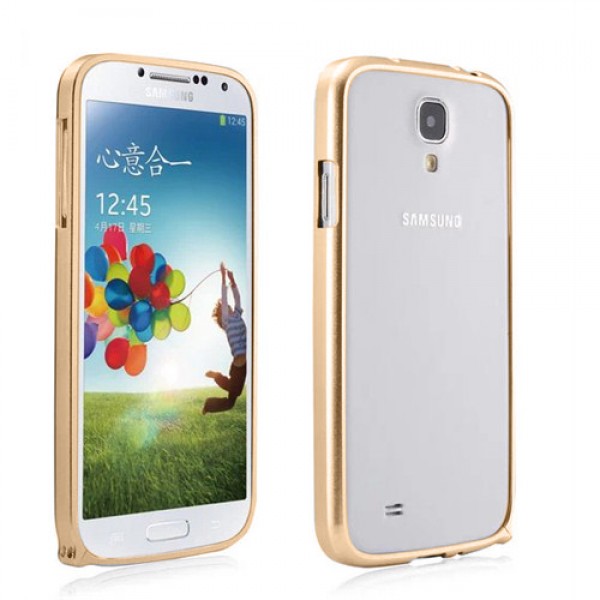 Samsung I9500 S4 0,7 mm Metal Bumper Çerçeve Kılıf Gold…