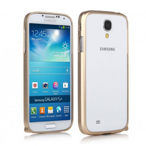 Samsung I9500 S4 Bumper Çerçeve Kılıf Gold…