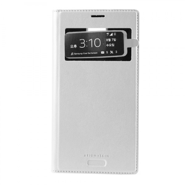 Samsung I9500 S4 Dikişli Cüzdanlı Kılıf ARIUM SKIN Beyaz…