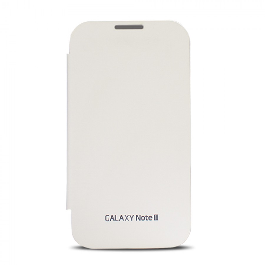 Samsung N7100 Galaxy Note 2 Flip Cover Kılıf Beyaz
