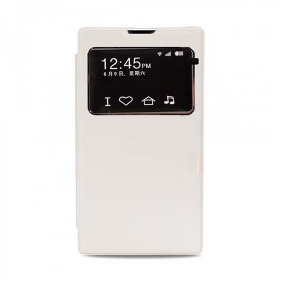 Samsung N7100 Note 2 Yan Kapaklı Tiger Pad Kılıf Beyaz