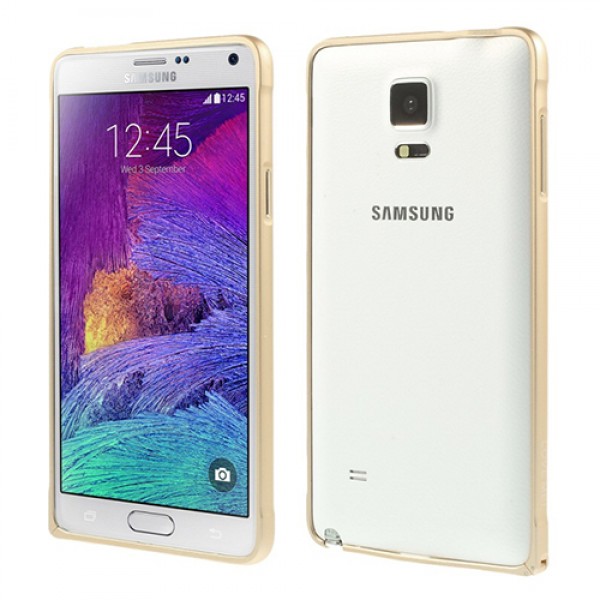 Samsung Note 4 N910 Bumper Çerçeve Kılıf Gold…