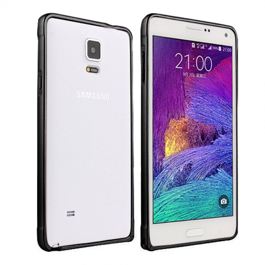 Samsung Note 4 N910 Bumper Çerçeve Kılıf Siyah