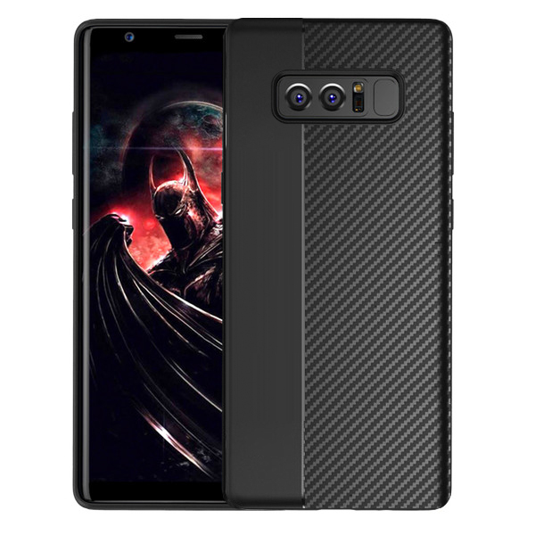 Samsung Note 8 (N950) Half Carbon Silikon Arka Kapak Siyah…