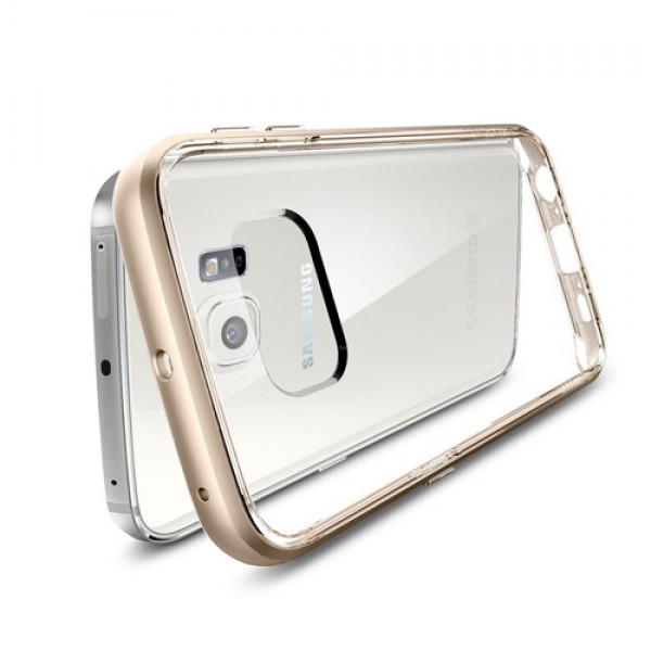 Samsung S6 G920 Bumper Çerçeve Kılıf Gold…