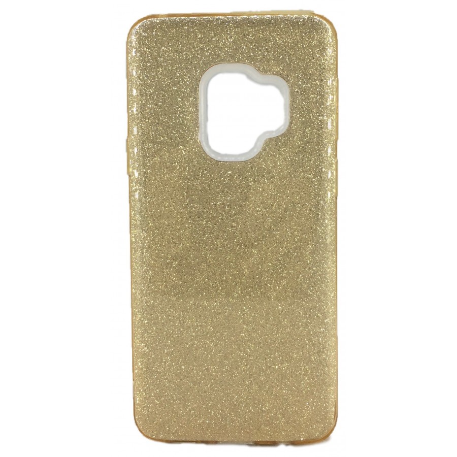 Samsung S9 (G960) 3in1 Simli Silikon Arka Kapak Gold
