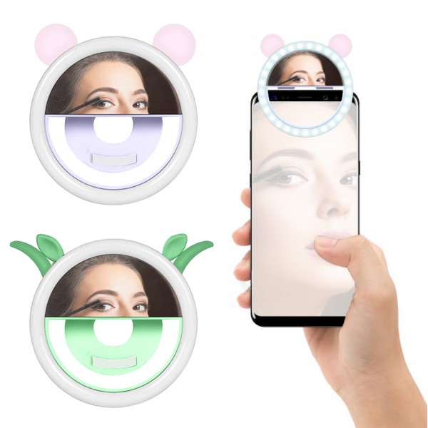 Selfie Ring Light 3 Kademeli Şarjlı Led Aynalı Selfie ve Makyaj Iş…