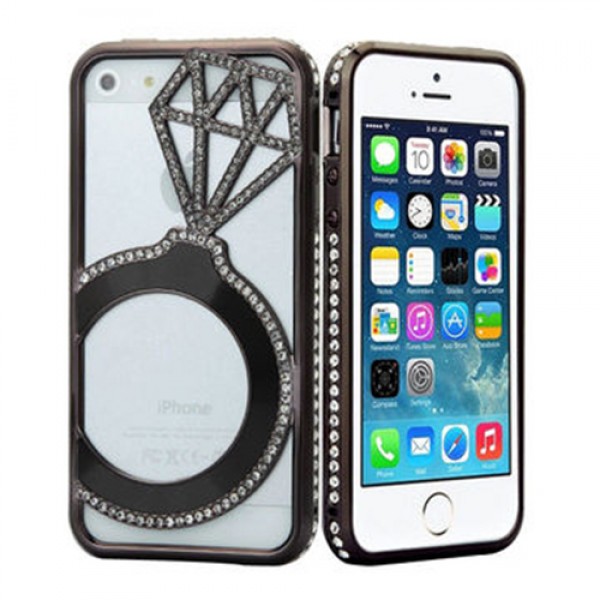 Shengo iPhone 6 TekTaşlı Metal Diamond Series Kılıf Siyah…