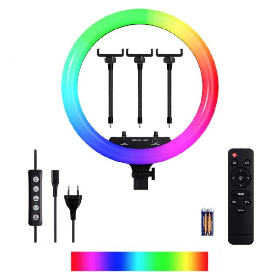 Soft Ring Light MJ45 18" RGB Led Işık Youtuber Selfie Işığı Uzaktan Kumandalı