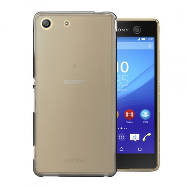 Sony Xperia M5 Kılıf Soft Silikon Şeffaf-Siyah Arka Kapak…