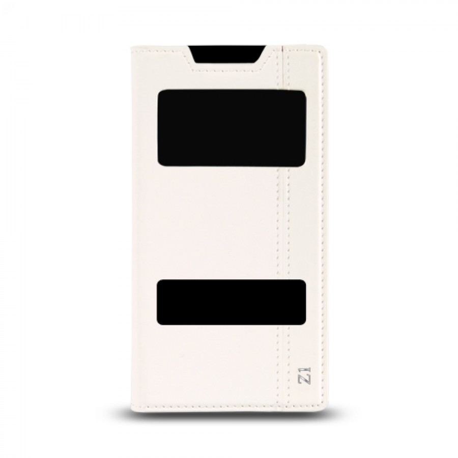 Sony Xperia Z1 Gizli Mıknatıslı Pencereli Magnum Kılıf Beyaz