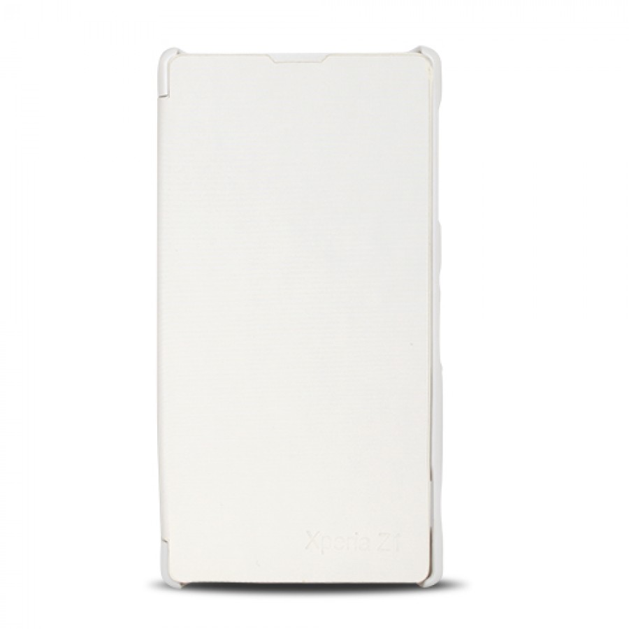 Sony Xperıa Z1 L39H Flip Case Kılıf Beyaz