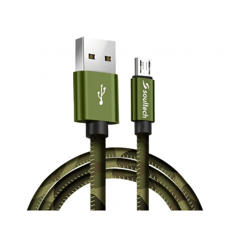 Soultech DK030 Micro USB 2A Metal Başlı Örgü Data ve Şarj Kablosu