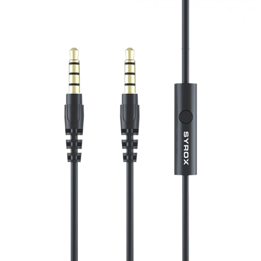 Syrox C118 Audio Aux Mikrofonlu Ses Aktarım Kablosu 3.5mm 1.5mt Syrox C118 Audio Aux Mikrofonlu Ses Aktarım Kablosu 3.5mm 1.5mt