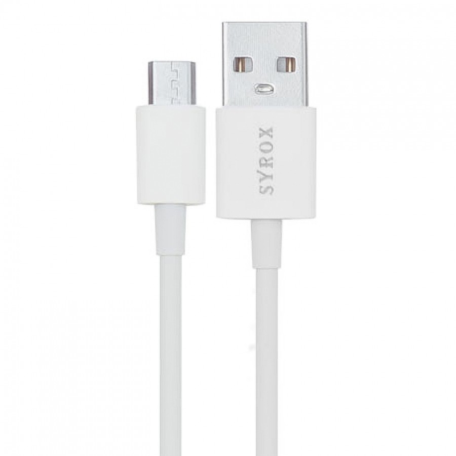 Syrox C14 Micro USB Şarj ve Data Kablosu 2.0A 1.2mt Beyaz