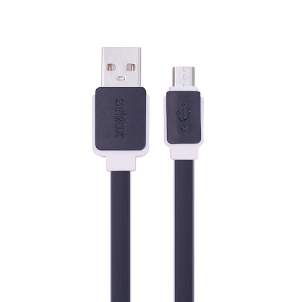 Syrox C63 Micro USB Şarj ve USB Data Kablosu Yassı 2.0A 1.2mt Siyah…