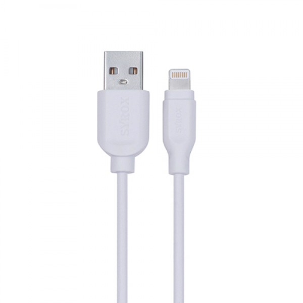 Syrox C68 Lightning - USB Kısa Şarj Kablosu 2A 20cm - Beyaz…