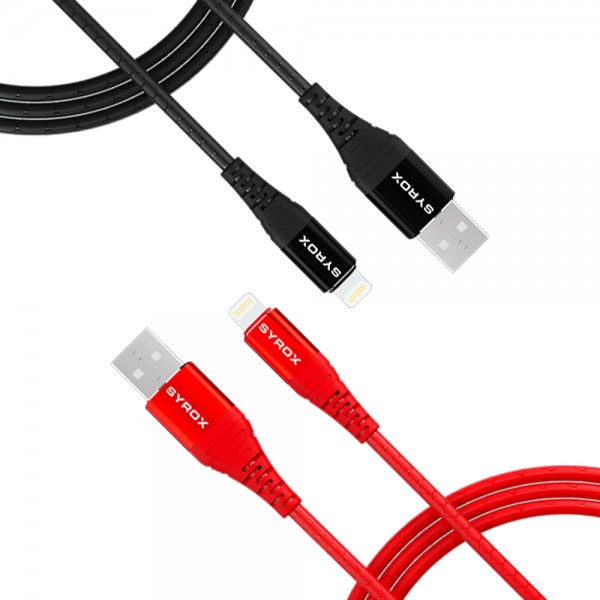 Syrox C88 Lightning USB Metal Data/Şarj Kablosu 2.0A 1mt…