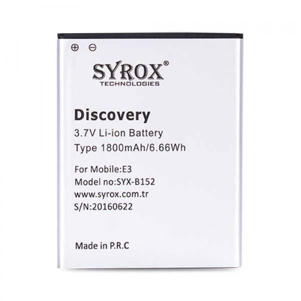 Syrox General Mobile Discovery E3 Batarya 1800 mAh B152…