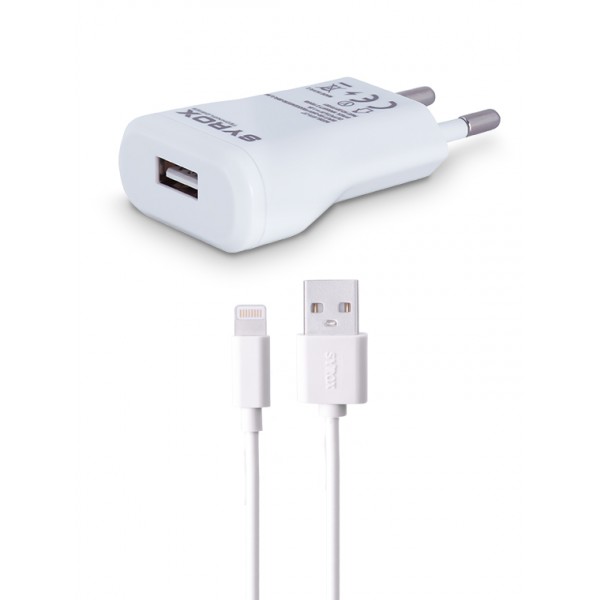 Syrox J17 iPhone Lightning Kablolu Şarj Aleti Set 1.0A Beyaz…
