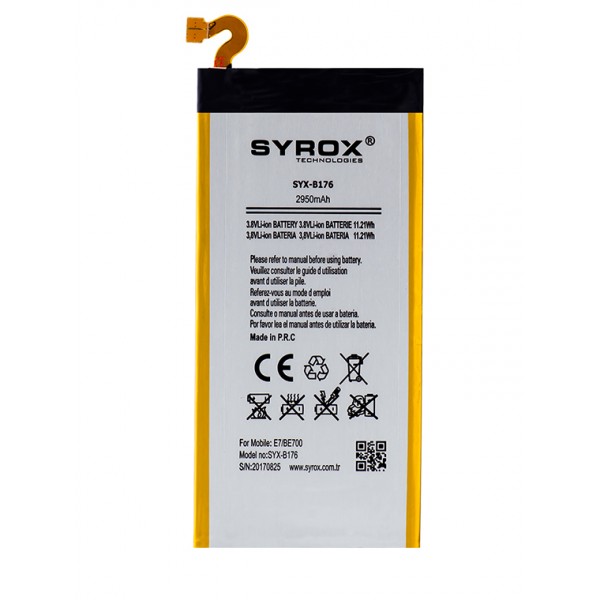 Syrox Samsung Galaxy E7 (E700) Batarya 2950 mAh B176…