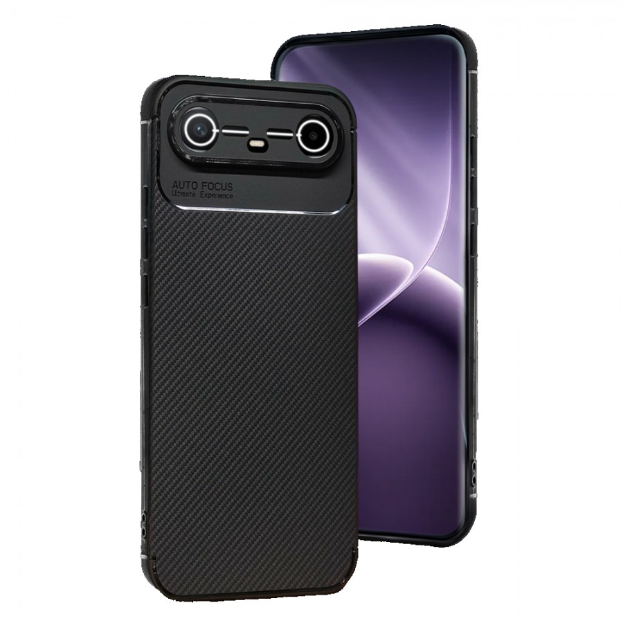 Tecno Spark Slim 5G Kılıf Focus Carbon Silikon Kapak