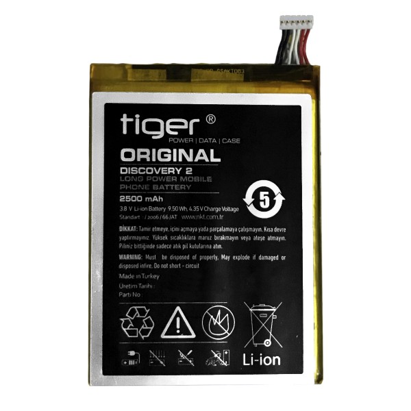 Tiger General Mobile Discovery 2 Batarya 2500 mAh (Dahili)