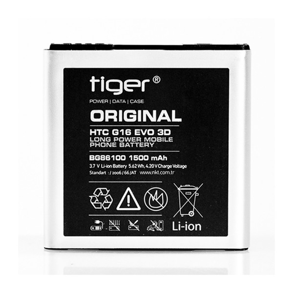Tiger HTC Evo 3D G16 BG86100 Batarya 1500 mAh…