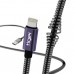 Tiger Lightning 3.0A 1mt Metal Hızlı Şarj USB Kablo TUC-A91