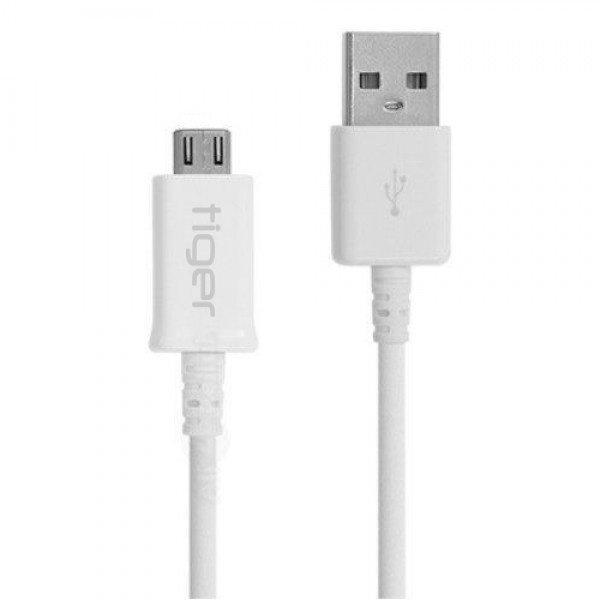 Tiger Micro USB Şarj ve Data Kablosu 1mt 2.0A Beyaz TUC-101…