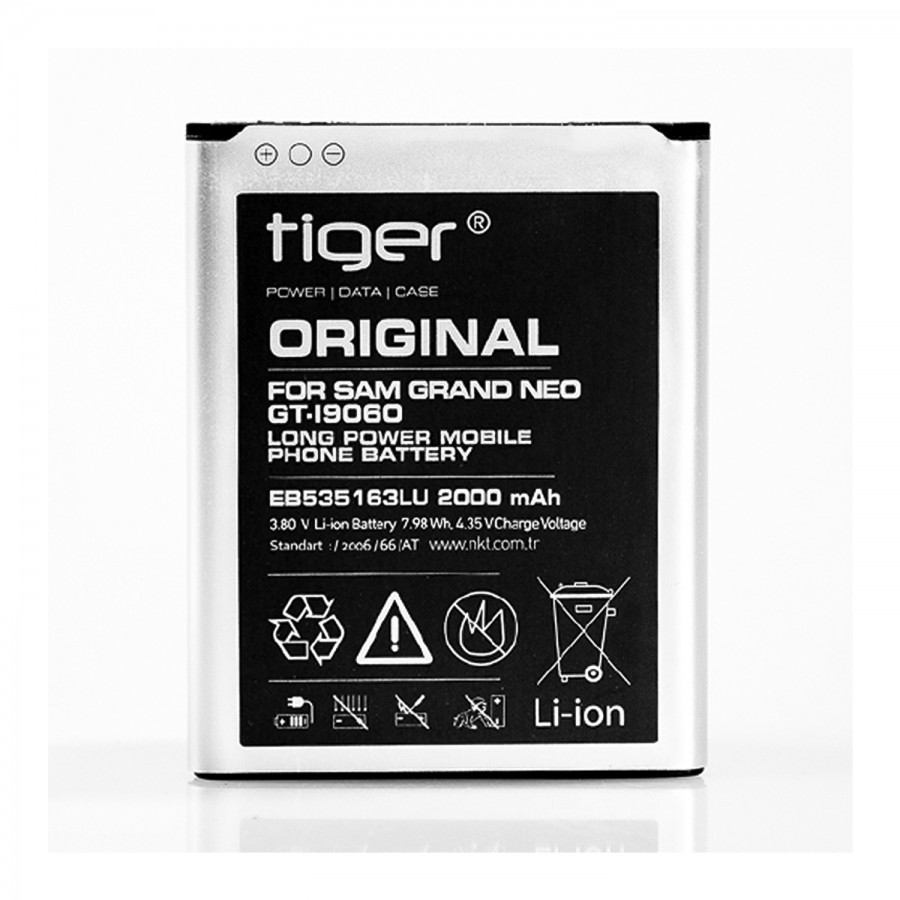 Tiger Samsung Galaxy Grand Neo I9060-I9082 EB535163LU Batarya 2000 mAh
