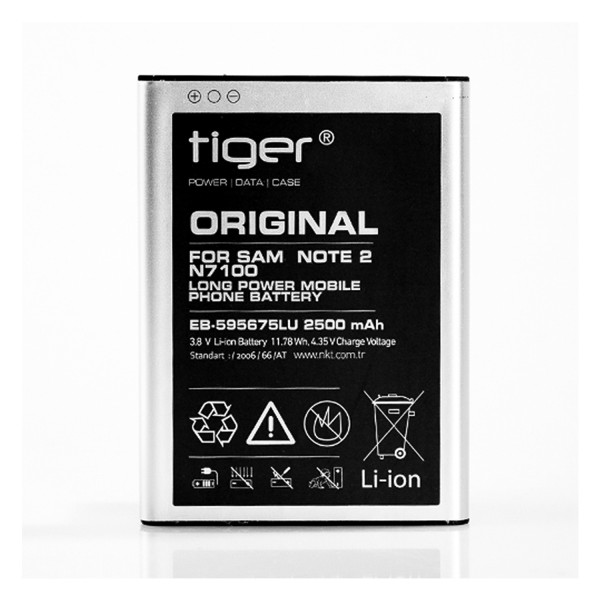 Tiger Samsung Galaxy Note 2 (N7100) EB-595675LU Batarya 2500 mAh…