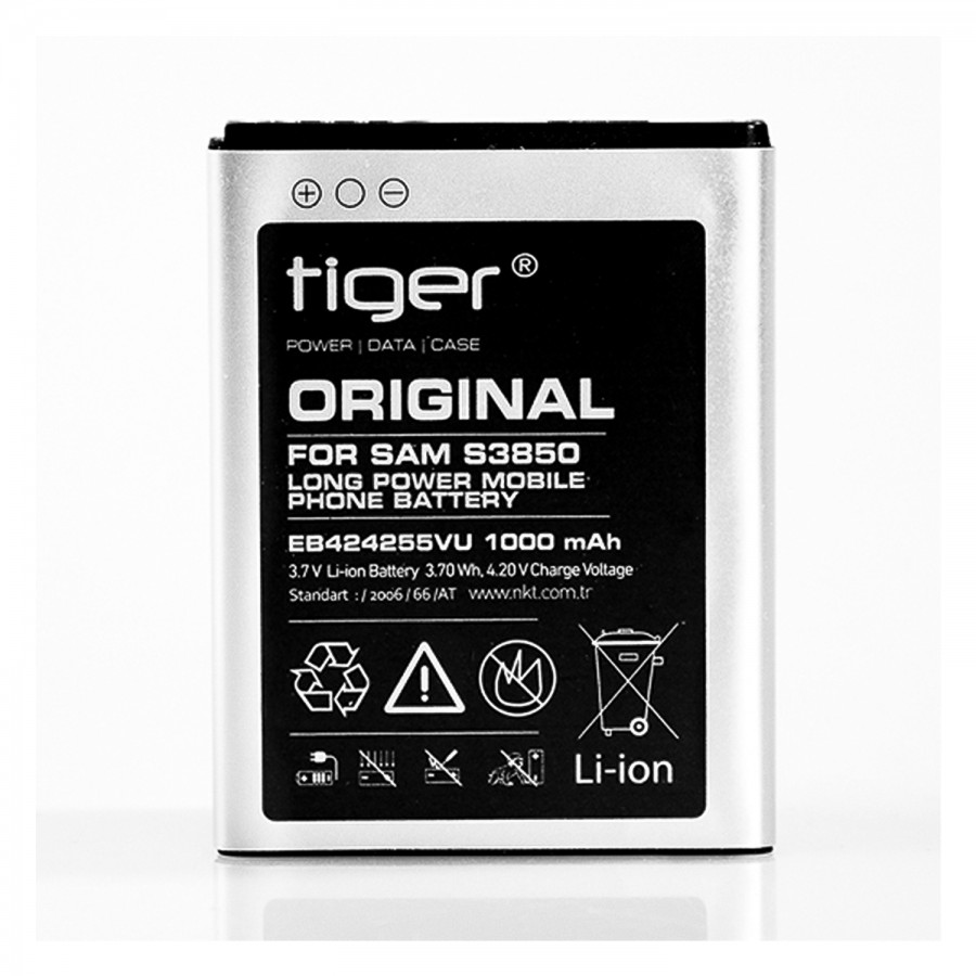 Tiger Samsung S3353-S3850-C3510 S5220 EB424255VU Batarya 1000 mAh