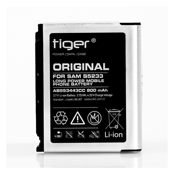 Tiger Samsung S5233-U700-G800 AB553443CC Batarya 800 mAh…